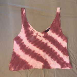 Pink tie-dye forever 21 Crop Tank Top